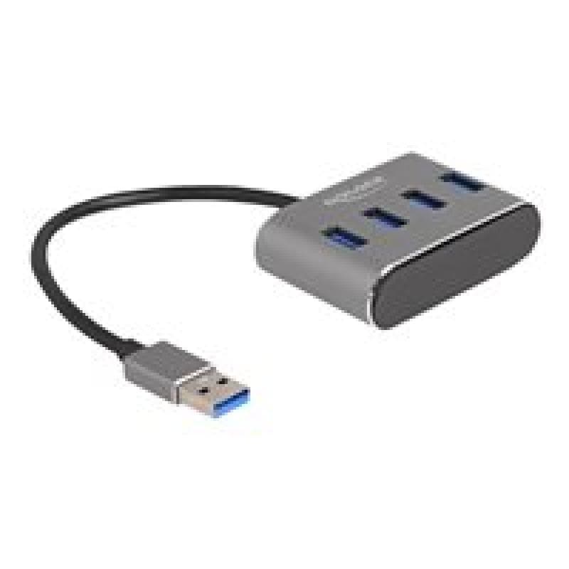 DELOCK 4 Port USB 3.2 Gen 1 Hub mit USB Typ-A Anschluss  USB Typ-A Buchsen oben