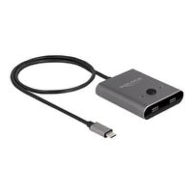 DELOCK USB 10 Gbps USB Type-C Switch 2 auf 1 bidirektional 8K