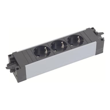 BACHMANN Steckdosenleiste mit Abschaltautomatik, STEP BASE (Erweiterungsmodul mit 3x Schukosteckdose