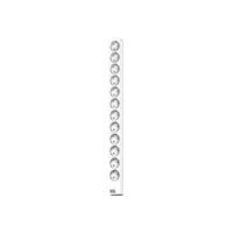 BACHMANN 19″ Steckdosenleiste ″Classic″, 12-fach, Anschlussleitung 2,0 m, hellgrau RAL 7035