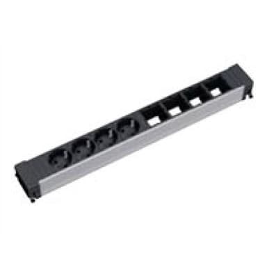 BACHMANN Leiste Conf.lang, 4xSchuko, 4 x CUSTOM leer
