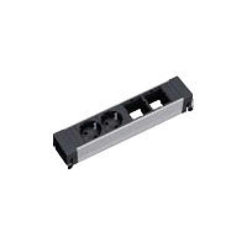 BACHMANN Leiste Conf.kurz,2 x Schuko 2 x CUSTOM leer