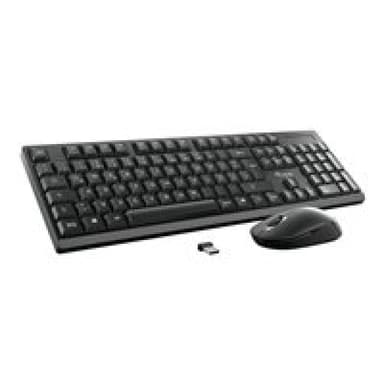 EQUIP Kabellose Kombi Keyboard+Mouse, schwarz, portugiesisch