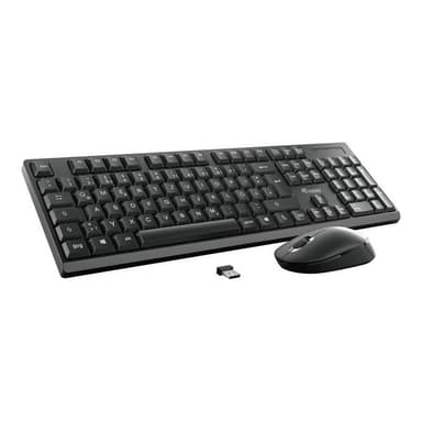 EQUIP Kabellose Kombi Keyboard+Mouse, schwarz, italienisch