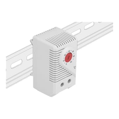 DELOCK Thermostat mit Schliesser-Kontakt für Hutschiene