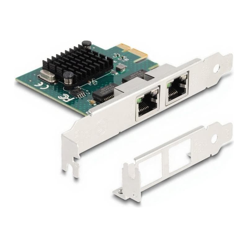 DELOCK PCI Express x1 Karte zu 2 x RJ45 Gigabit LAN BCM