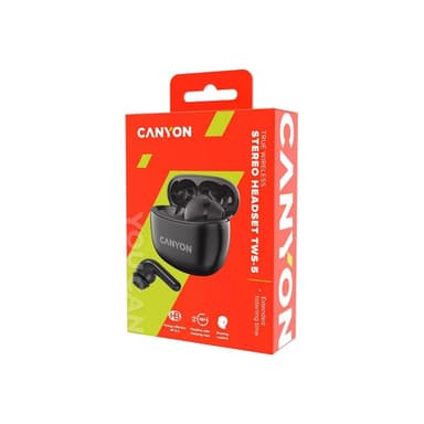 CANYON Bluetooth Headset TWS-5   In-Ear/Stereo/BT5.3   black retail