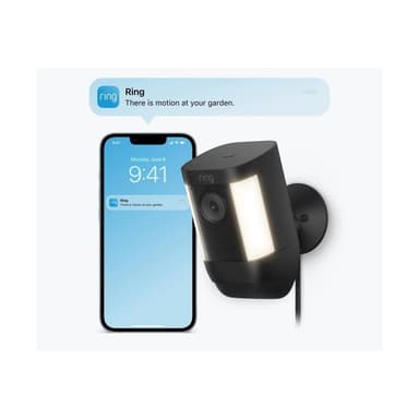 RING Spotlight Cam Pro - Plug-In - Black 8SC1S9-BEU2 WLAN IP Überwachungskamera 1920 x 1080 Pix