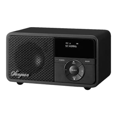 SANGEAN DDR-7X Tischradio DAB+, UKW AUX, Bluetooth® Tastensperre, wiederaufladbar Schwarz