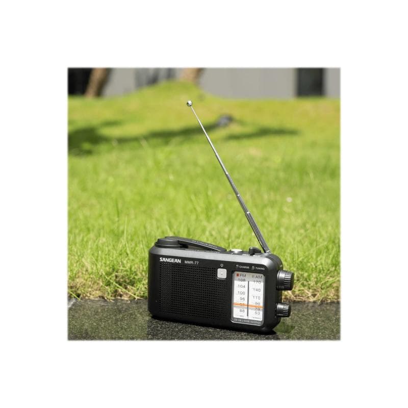 SANGEAN MMR-77 Outdoorradio UKW, MW Notfallradio Handkurbel, spritzwassergeschützt, Taschenl