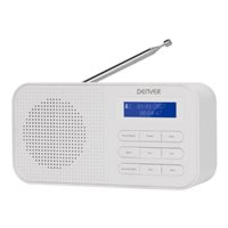 DENVER DAB-42 Taschenradio DAB+, UKW Weckfunktion Weiß
