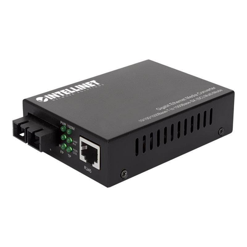 INTELLINET Gigabit Medienkonverter SC Multimode 550m Auto