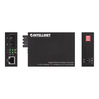 INTELLINET Gigabit Medienkonverter SC Multimode 550m Auto