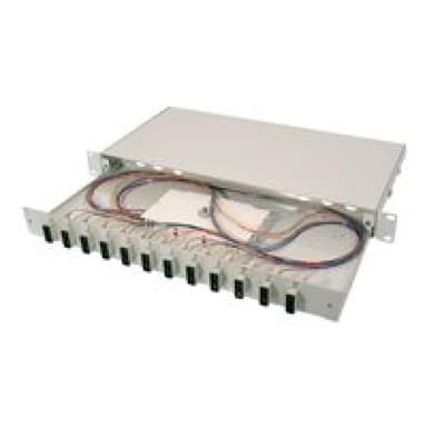 DIGITUS LFO splice box 1U equipped 6x SC DX OS2 incl. splice cassette colored pigtails couplers