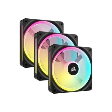 CORSAIR iCUE LINK QX120 RGB 120-mm-PWM-Lüfter (schwarz, Starter-Kit)