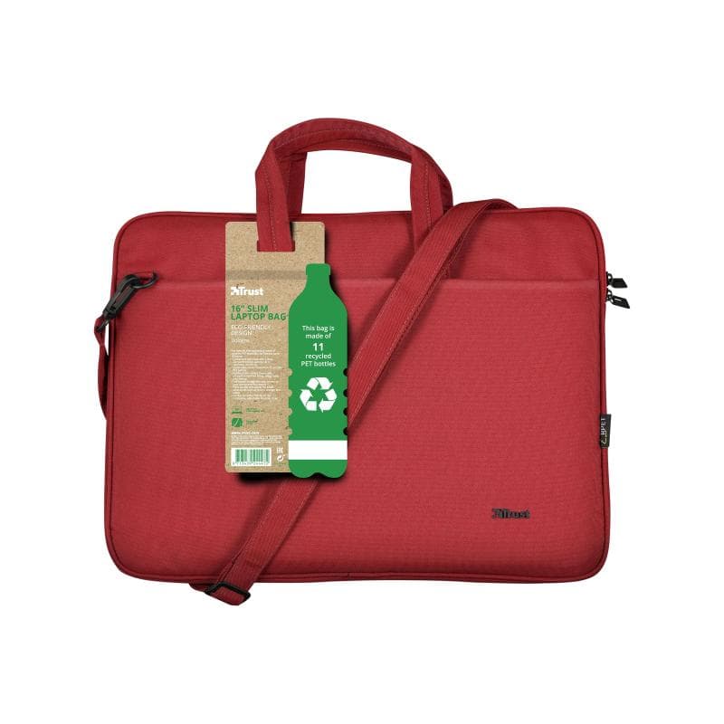 TRUST Notebooktasche ″BOLOGNA″, ECO 16″, rot