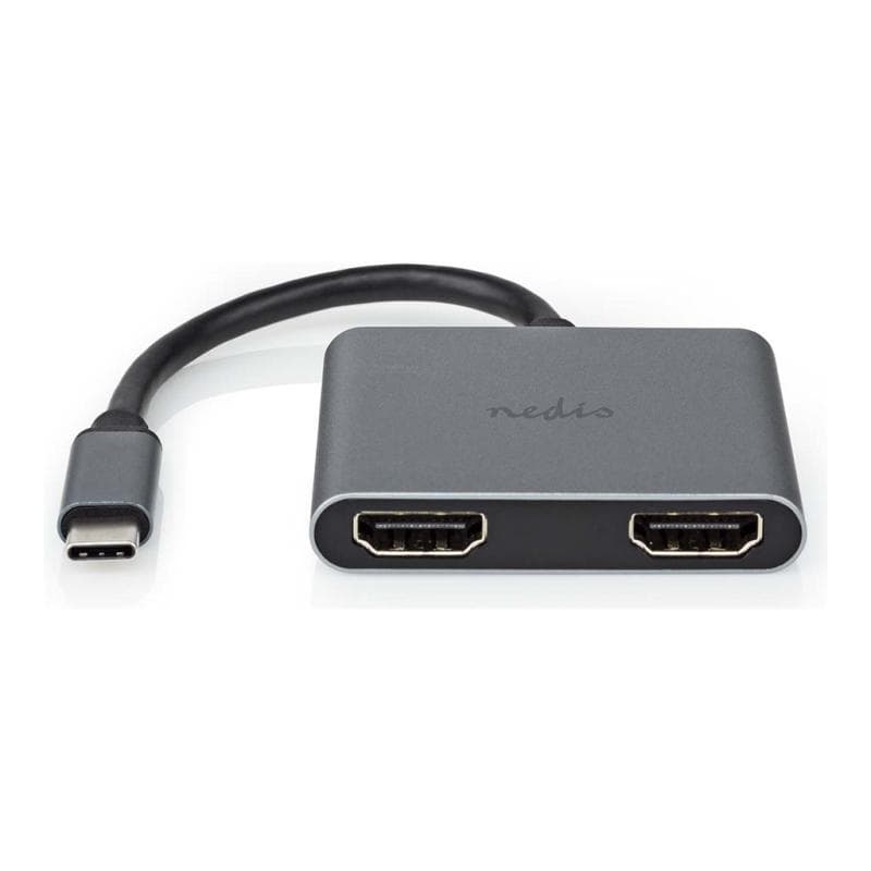 NEDIS USB-C? Adapter USB 3.2 Gen 1 | USB-C? Stecker | 2x HDMI? | | 4K@30Hz | 0.10 m | Rund | Vernick