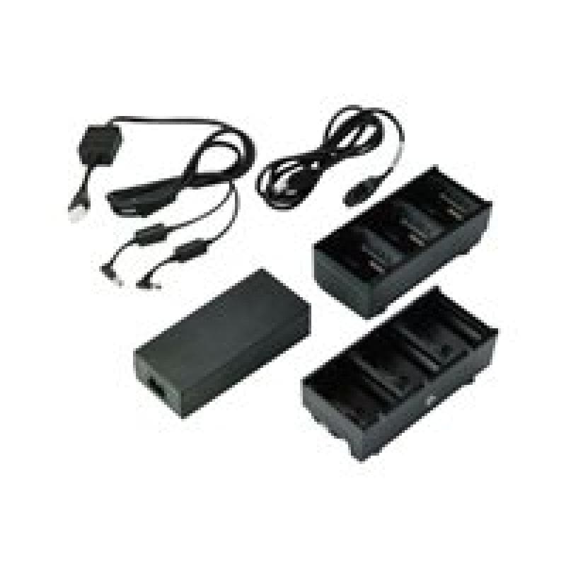 ZEBRA 3-Slot Battery Charger Connected via Y Cable - Batterieladegerät - Ausgangsanschlüsse: 3 - Ver