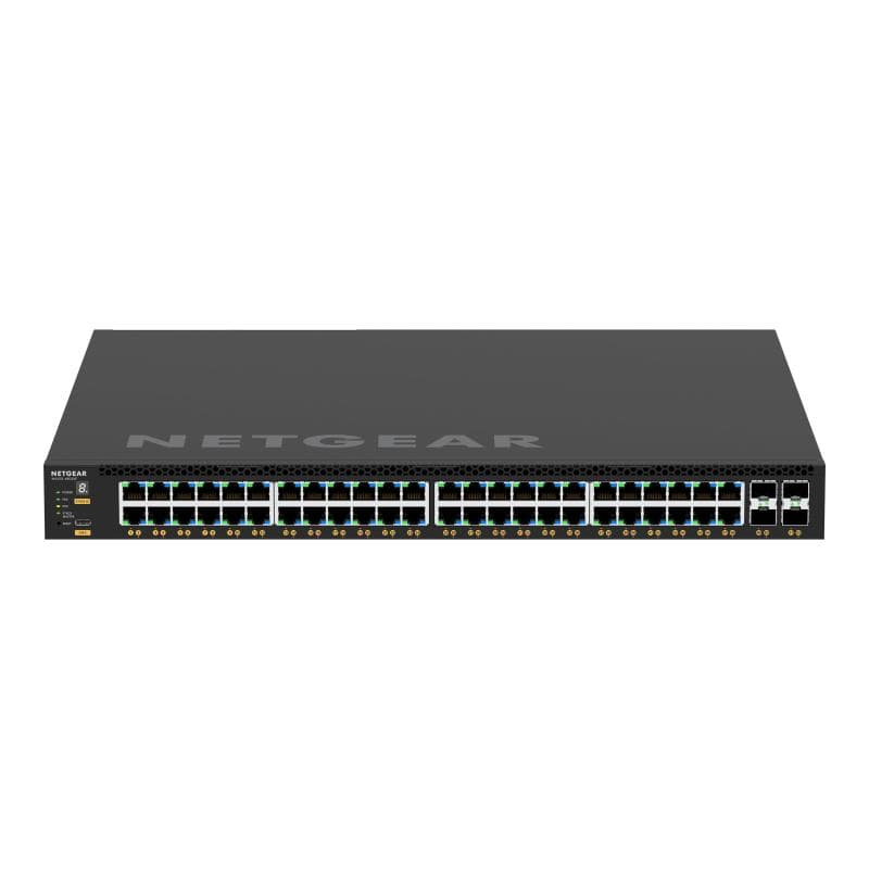 NETGEAR M4350-48G4XF (GSM4352)-48x1G PoE+ (236W base, up to 1,440W) and 4xSFP+ Managed Switch
