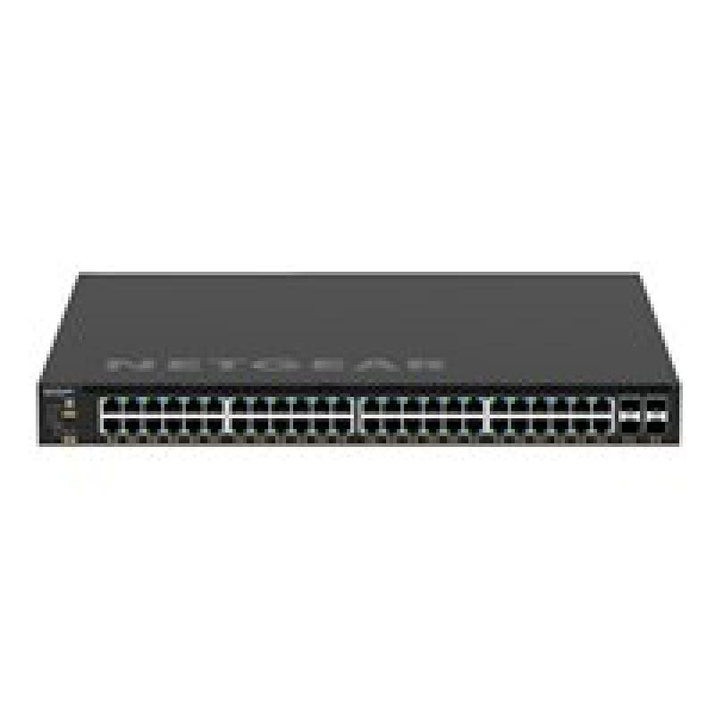 NETGEAR M4350-48G4XF (GSM4352)-48x1G PoE+ (236W base, up to 1,440W) and 4xSFP+ Managed Switch