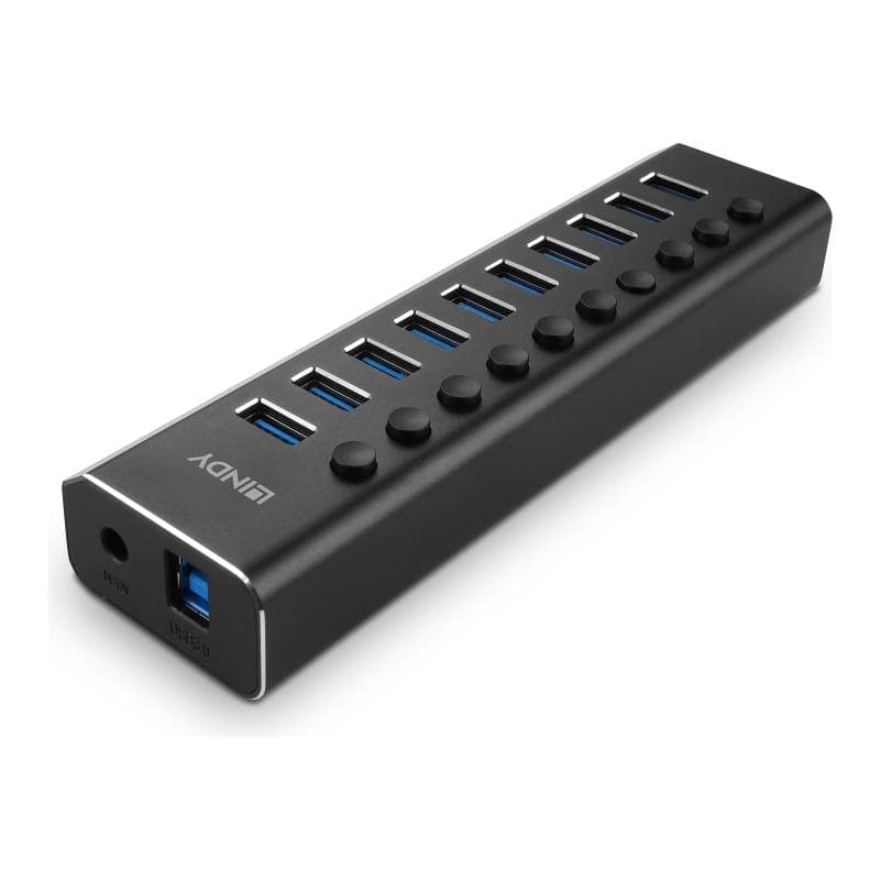 LINDY 10 Port USB 3.0 Hub mit Ein-/Ausschaltern