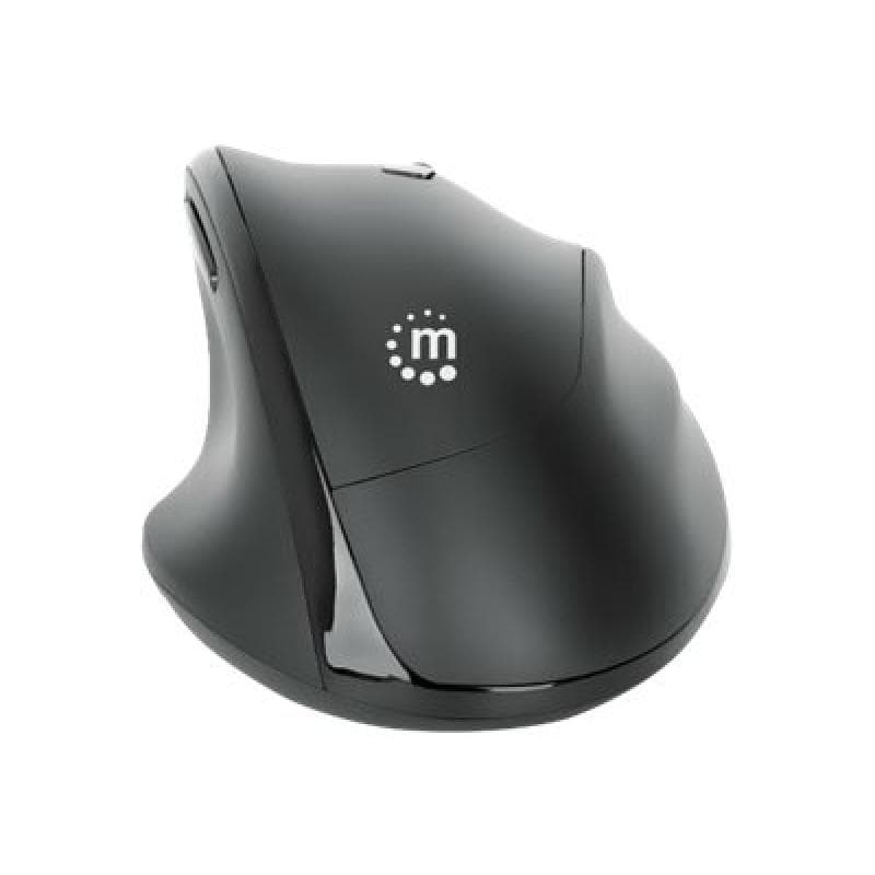 MANHATTAN Ergonomische Funkmaus USB-A/C 6 Tasten + Mausrad