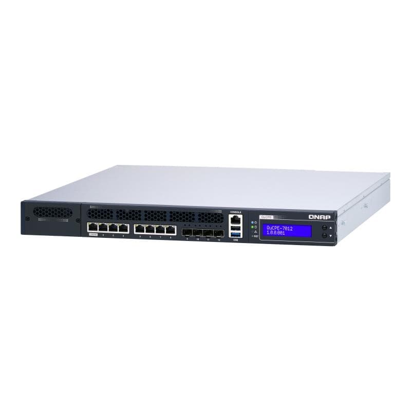 QNAP QuCPE-7012-D2146NT-32G Intel Xeon D-2146NT 8x2.5GbE RJ45 ports and 4x10GbE SFP+ ports 1x networ