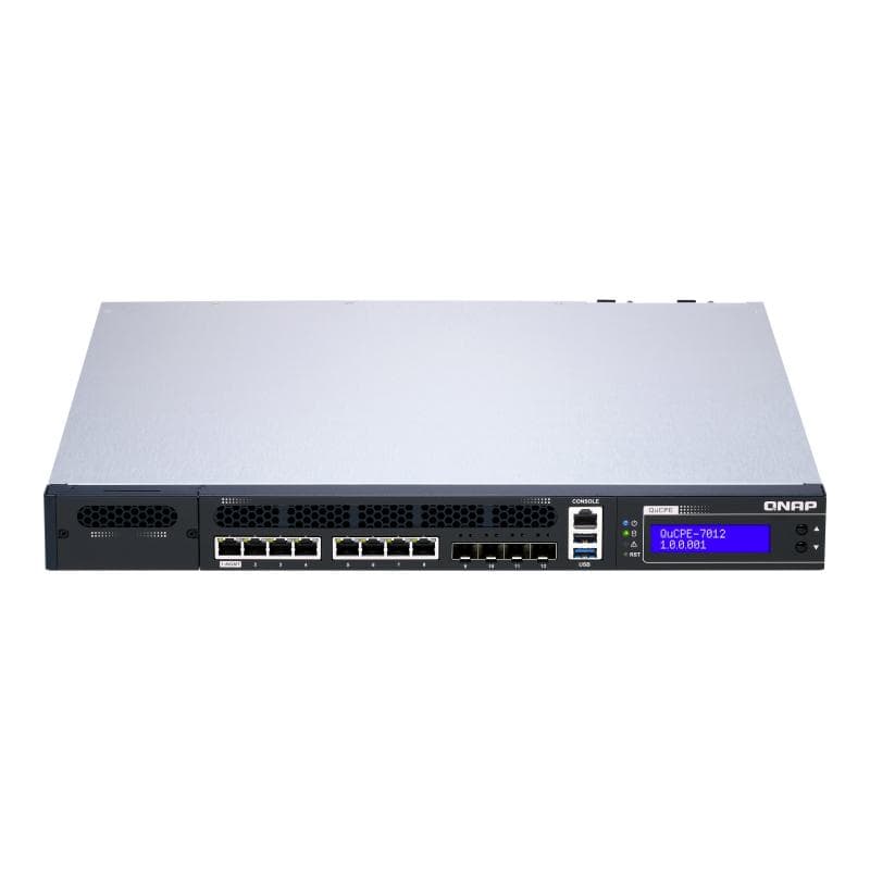 QNAP QuCPE-7012-D2146NT-32G Intel Xeon D-2146NT 8x2.5GbE RJ45 ports and 4x10GbE SFP+ ports 1x networ