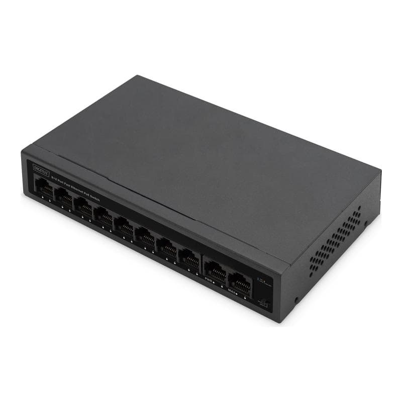 DIGITUS 8+2 PORT FE POE SWITCH 8 PORT
