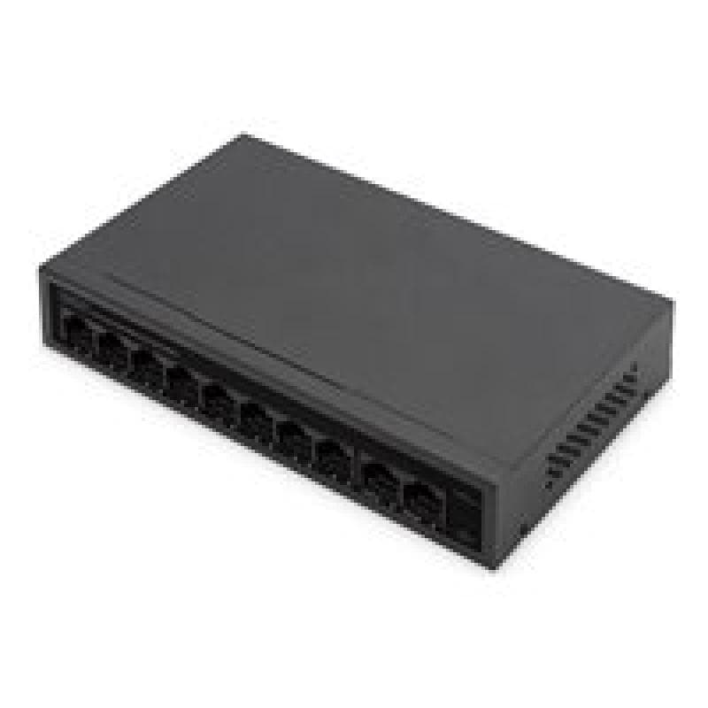 DIGITUS 8+2 PORT FE POE SWITCH 8 PORT