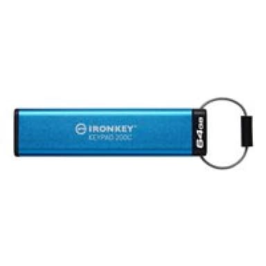 KINGSTON USB-Stick  64GB Kingston IronKey Keypad 200C AES-256 USB-C retail
