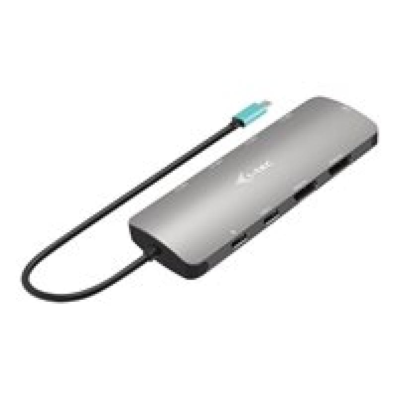 I-TEC USB-C Metal Nano Dock 2x HDMI 1x GLAN 2x USB 3.2 2x USB 2.0, 100W PD