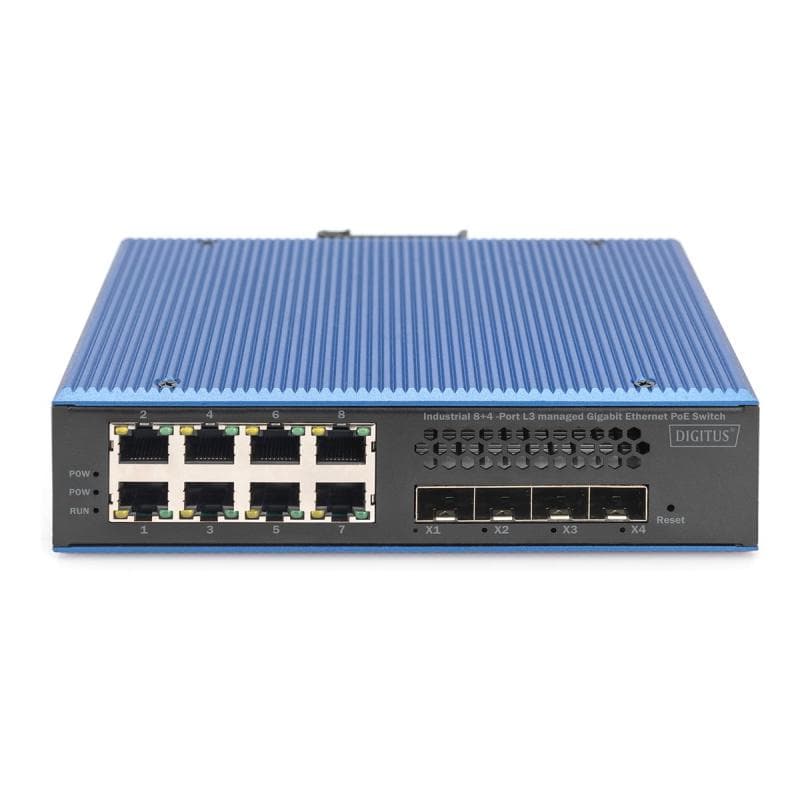 DIGITUS Switch 8 + 4 10G Uplink Port L3 managed Gigabit PoE