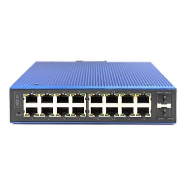 DIGITUS Switch 16+2-Port L2 managed  Gigabit Ethernet PoE