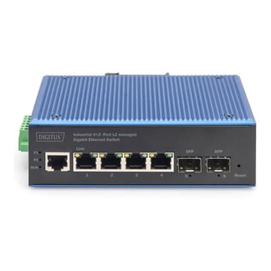 DIGITUS Switch 4+2 -Port L2 managed Gigabit Ethernet