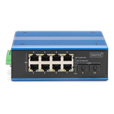 DIGITUS Switch 8 +2-Port Gigabit  Ethernet oE SC 20 km