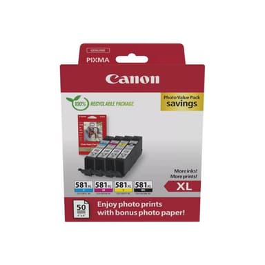 CANON CLI-581XL BK/C/M/Y Photo Value Pack
