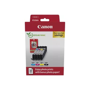 CANON CLI-581 BK/C/M/Y Photo Value Pack