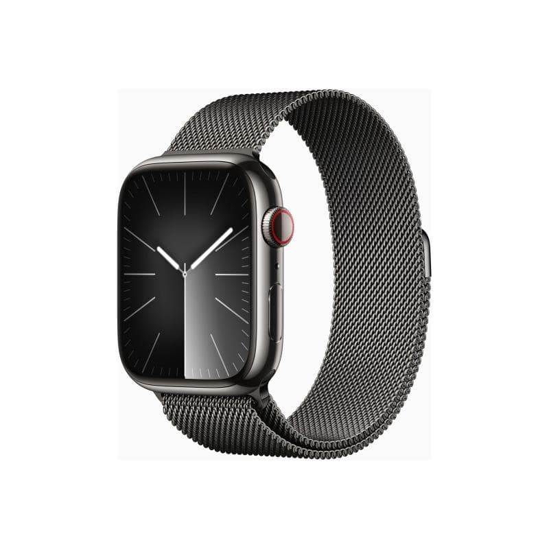 APPLE Watch Series 9 GPS + Cellular 45mm Graphite Stainless Steel Case with Graphite Milanese Loop