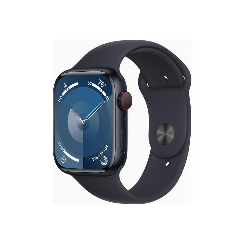 APPLE Watch Series 9 GPS + Cellular 45mm Midnight Aluminium Case with Midnight Sport Band - M/L
