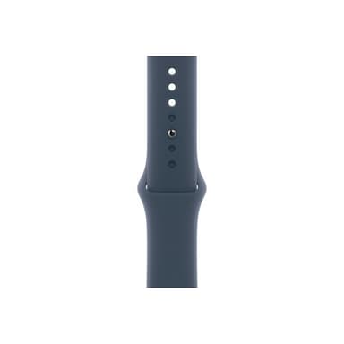 APPLE Watch Series 9 GPS 45mm Aluminium Silber Sportarmband Sturmblau - M/L