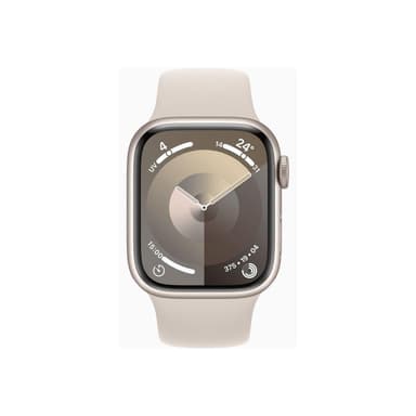 APPLE Watch Series 9 GPS 41mm Aluminium Polarstern Sportarmband Polarstern - S/M