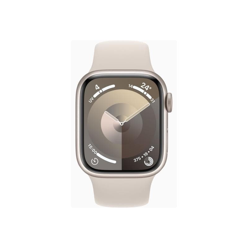 APPLE Watch Series 9 GPS 41mm Aluminium Polarstern Sportarmband Polarstern - S/M