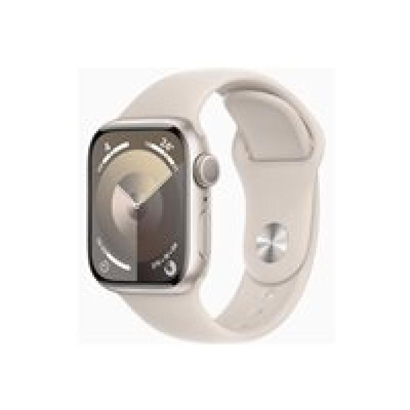 APPLE Watch Series 9 GPS 41mm Aluminium Polarstern Sportarmband Polarstern - S/M