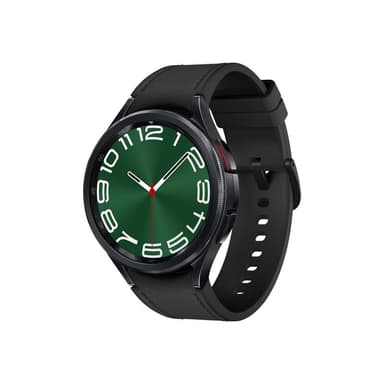 SAMSUNG Galaxy Watch6 Classic - 47 mm - intelligente Uhr mit Band - Hybrid-Eco-Leder - schwarz - Ban