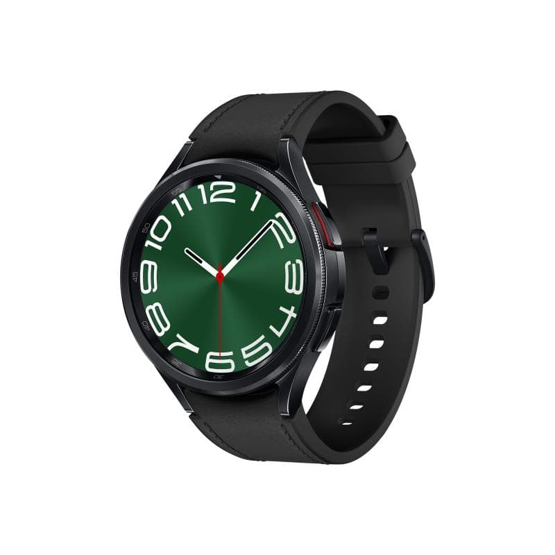 SAMSUNG Galaxy Watch6 Classic - 47 mm - intelligente Uhr mit Band - Hybrid-Eco-Leder - schwarz - Ban