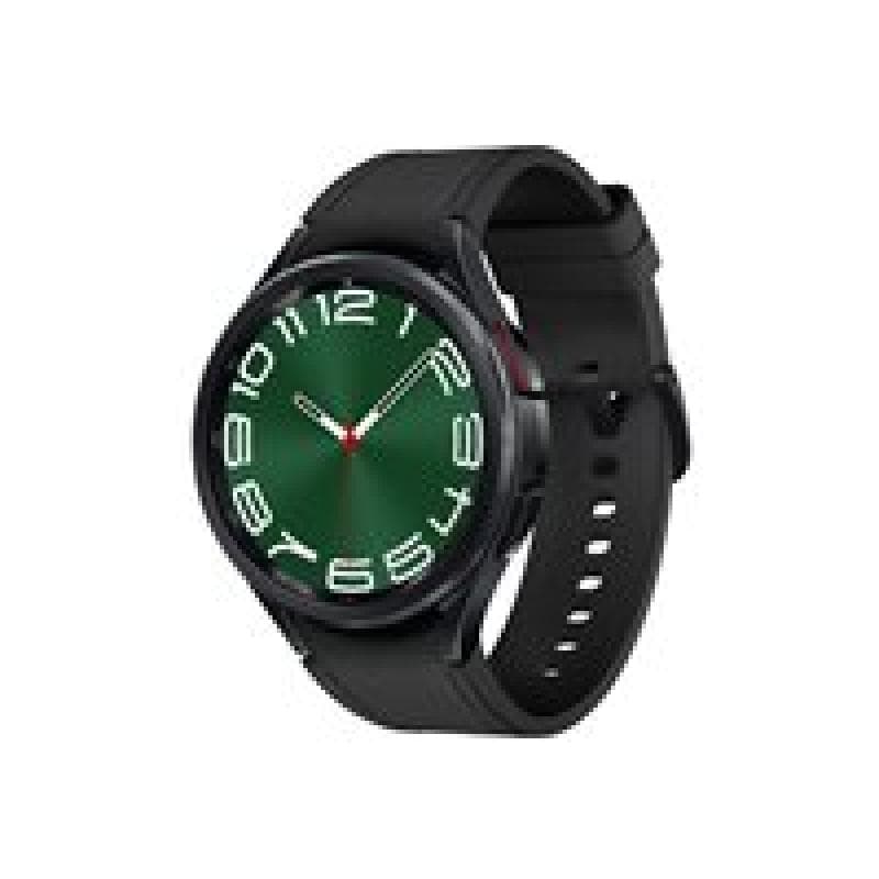 SAMSUNG Galaxy Watch6 Classic - 47 mm - intelligente Uhr mit Band - Hybrid-Eco-Leder - schwarz - Ban