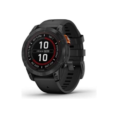 GARMIN fenix7 Pro Solar - GPS-Smartwatch (125 - 208 mm, Silikon, Schwarz/Schiefergrau) (010-02777-01 Telefonie