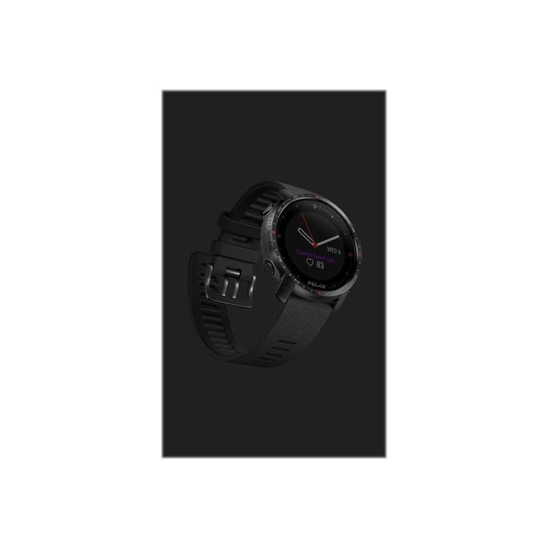 POLAR Grit X Pro - Schwarz DLC - Sportuhr mit Band - Fluorkautschuk (FKM) - schwarz - Bandgröße: M/L