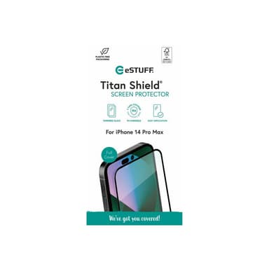 ESTUFF Apple iPhone 14 Pro Max Black Full Cover Titan Shield. (ES501381)